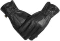 REED Men'S Genuine Leather Warm Lined Driving Gloves - Touchscreen Texting Compatible