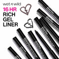 Wet N Wild Mega Last Breakup Proof Retractable Gel Eyeliner - Waterproof 16-Hour Long-Lasting Wear, Cruelty-Free & Vegan - Charcoal