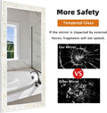 Tanmicoshomy 24 X 47 Inch Rectangle Wall Mirror, Natural Shell Framed Rectangular Mirror for Bathroom Vanity Bedroom, Living Room, Entryway, Wall