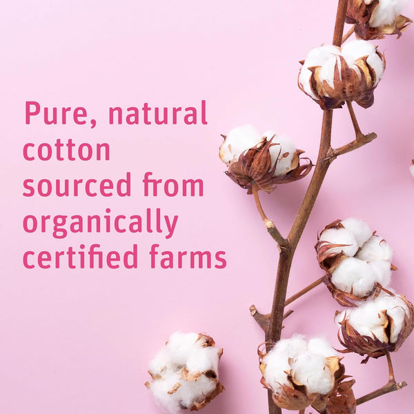 Simply Soft Premium Organic Cotton Rounds, 100 Count (Pack of 3), 100% Cotton Pads, Certified Organic, Hypoallergenic, Soft & Absorbent for