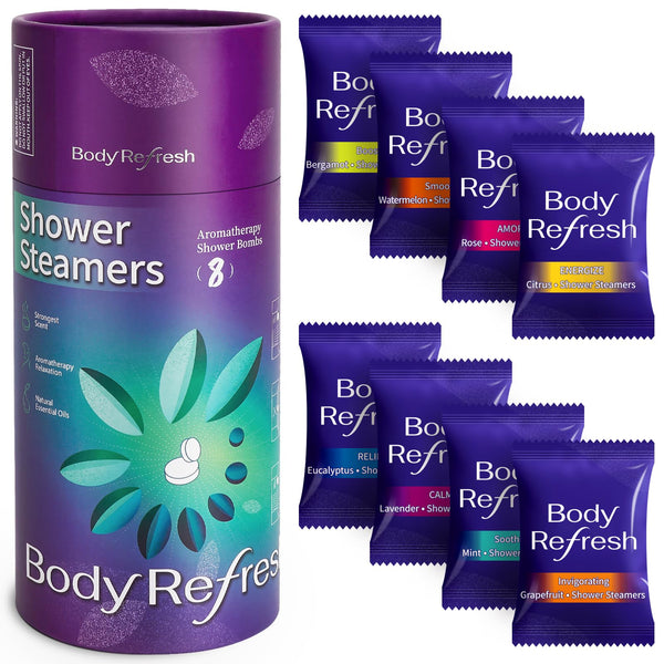 Shower Steamers Aromatherapy - Birthday Gifts for Women, 8 Pack Shower Bombs with Essential Oils, Stress Relief Spa Gifts for Women Mom,