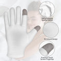 Sibba 2 Pairs Touch Screen Moisturizing Gloves White Cotton Moisturizing Gloves Overnight Bedtime Heal Eczema Sleeping Lotion Hand Spa Treatment
