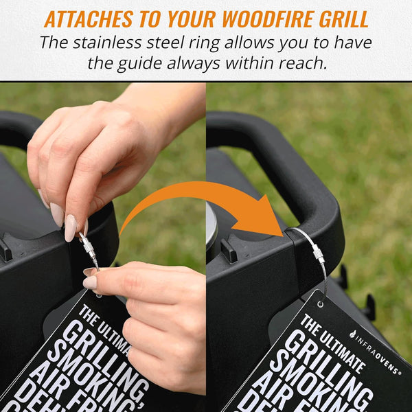 INFRAOVENS Cooking Guide Accessory for Ninja Woodfire Outdoor Grill & Smoker, Waterproof Cheat Sheet for Wood Fire OG701 OG751 7-In-1, Electric