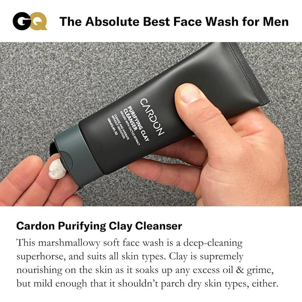 Cardon Men'S Deep Pore Cleaning Clay Face Wash, 4X Better than Charcoal, Oily, Acne-Prone Skin | Korean Premium Skin Care | Remove Face Oil &