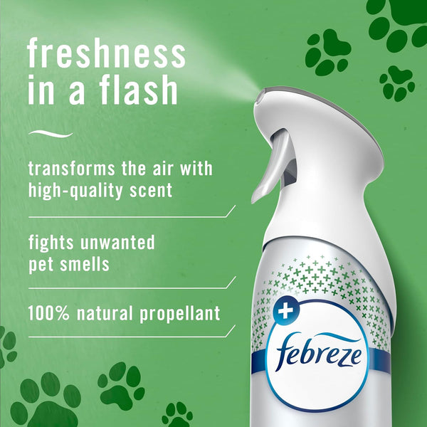Febreze Air Mist Air Freshener Spray, Odor-Fighting Room Spray, Air Fresheners for Home and Bathroom and Kitchen, Aerosol Can, HD Pet Odor Fighter