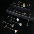 THUNARAZ 8 Pcs Tacks for Men Regular Ties Necktie 14K Gold Plated Pins with Chain for Wedding Business Anniversary