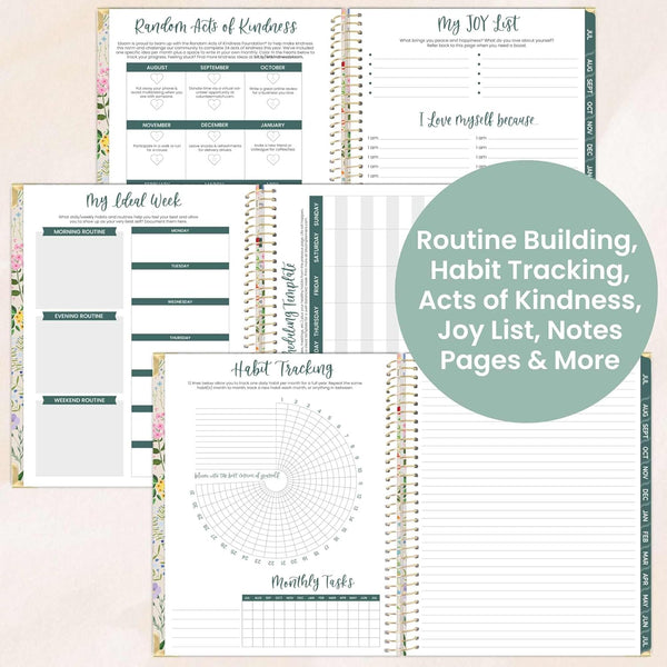 Bloom Daily Planners HARDCOVER 2025-2026 (8.5" X 11") Academic Year Day Planner (July 2025 - July 2026) - Task Goal Organizer - Monthly & Weekly