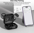 TOZO Openego True Wireless Open Ear Headphone, 5.3 Bluetooth Sport Earbuds with Earhooks for 80H Playback with Digital Display, 32 EQ Modes Dual
