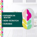 Scotch-Brite Brite Blooms Pop up Kitchen Sponges, Unique Compressed Kitchen Sponge for Cleaning Gently, Spring Flower Pattern Dish Sponge That