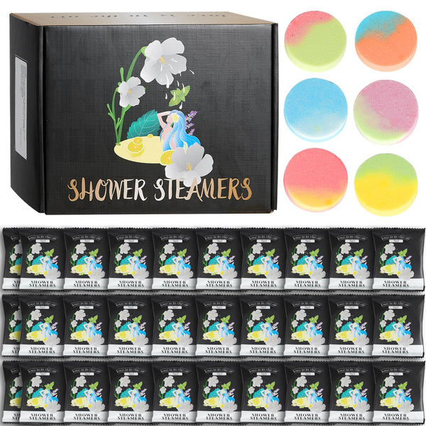 48Pcs Aromatherapy Shower Steamers - Relaxation Birthday Christmas Set for Women and Men, Shower Bombs Tablets for Stress Relief and Self Care,