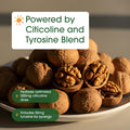 Naturebell Citicoline Supplements, CDP Choline, Citicoline 500Mg plus Tyrosine 50Mg per Serving, Optimized Dosage, 120 Capsules, 2 in 1 Formula,
