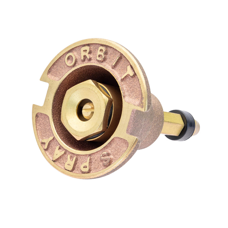 Orbit 54070 Brass Pop-Up Flush Head Sprinkler with Full Pattern Spray Nozzle