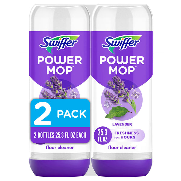 Swiffer Power Mop Refill Solution, Floor Cleaner for Mopping Tile, Vinyl, Laminate, Wood in Home, Bathroom, Kitchen, All Purpose Multi-Surface