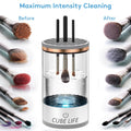 CUBE LIFE Electric Makeup Brush Cleaner Machine, 1200Mah Cosmetic Brush Cleaner Machine for All Type Makeup Brushes, Makeup Brush Cleanser, Brush