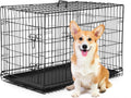 Bestpet 30 Inch Dog Crates for Medium Small Dogs Folding Metal Wire Crates Dog Kennels Outdoor and Indoor Pet Dog Cage Crate with