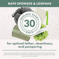Ecotools Green 2-In-1 Ecopouf, Dual-Sided Shower Loofah Exfoliates & Cleanses Skin, Made of Recycled Netting, Removes Dead Skin, Eco-Friendly Bath