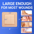 Large Waterproof Bandages 4X4 Silicone Foam Dressing for Sensitive Skin Wound Care, Adhesive Cohesive Pad with Border for First Aid, 10 Packs,