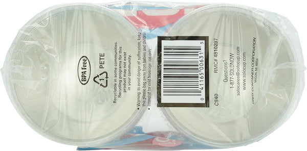Solo Clear Plastic Cups, 9 Oz, 40 Ct