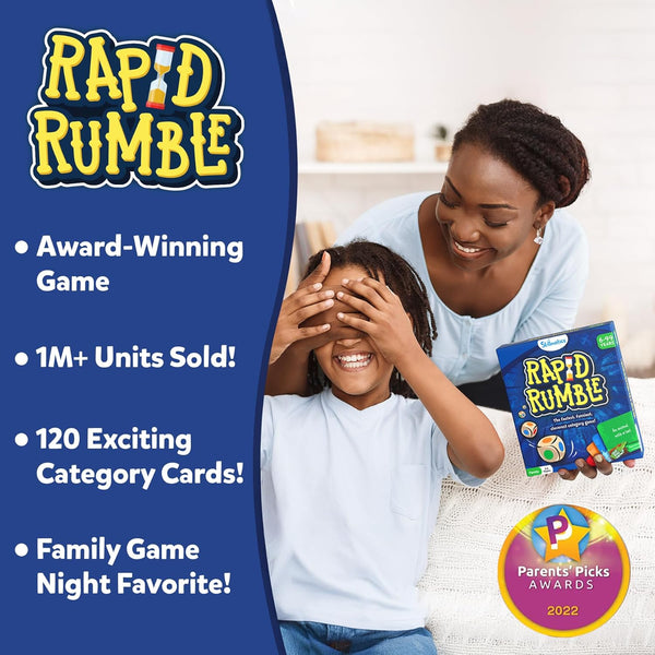 Skillmatics Rapid Rumble - Fast-Paced Board Game for Kids, Teens & Adults, Fun for Family Game Night & Educational Toy, Quick-Thinking Card Game,