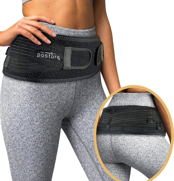 Sacroiliac Hip Belt for Women and Men That Alleviates Sciatic, Pelvic, Lower Back, Leg and Sacral Nerve Pain Caused by Si Joint Dysfunction|