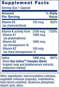 Life Extension Vitamins D and K with SeaIodine Bone Brain Thyroid Arterial Support Non GMO Once Daily Gluten Free, 60 Count 60 Count (Pack of 1)