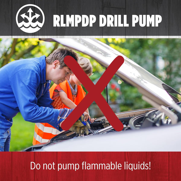 Red Lion RLMPDP, 154 GPH Drill Powered Transfer Pump, Black, 14942013