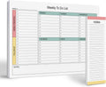 Large Weekly Planning Pad and Matching Notepad, 52 Letter Size Tear-Off Sheets, 8.5' X 11' Undated Weekly Desk Planner Pad, Daily Schedule, to Do