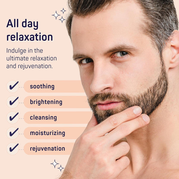 Spalife Men'S Sandalwood Luxury Spa Skincare Set - Complete Care Kit for Rugged Revitalization, Exfoliating Scrub - Bath and Body Collection for