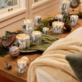 Thymes Frasier Fir Candles - Statement Collection - Silver with Pine Needle Design - Scented Candles for Home Decor - Notes of Siberian Fir