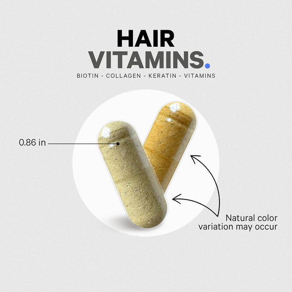 Codeage Hair Vitamins 10000 Mcg Biotin, Keratin, Collagen, Vitamin A, B12, C, D3, E, Zinc, Turmeric, Probiotics, Enzymes, Inositol - Hair Care