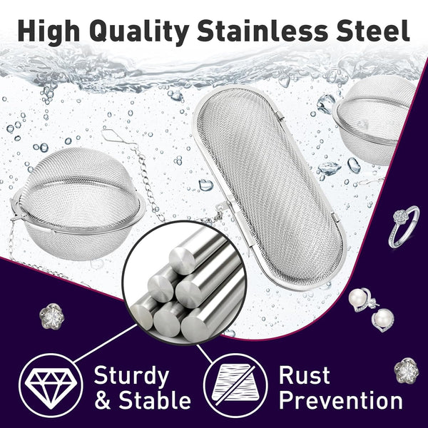 3-Pack Parts Washer Basket - Stainless Steel Basket for Ultrasonic Jewelry - Ideal Small Parts Jewelry Cleaning Basket