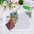 4 Pcs Diamond Painting Bookmarks, DIY Diamond Art Kits for Adults, Book Corner - Protecting Bookmark Craft Supplies Kits for Book Lovers(Mandala)