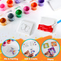 JOYIN 24 Magnetic Mini Tiles Art Kit, Creativity DIY Paint, Arts and Crafts for Kids, DIY Supplies for Party Favors, Family Activity, Birthday