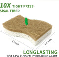 9 Pack Biodegradable Natural Kitchen Sponge - Compostable Cellulose and Coconut Walnut Scrubber Sponge - Eco Friendly Sustainable Sponges for Dishes