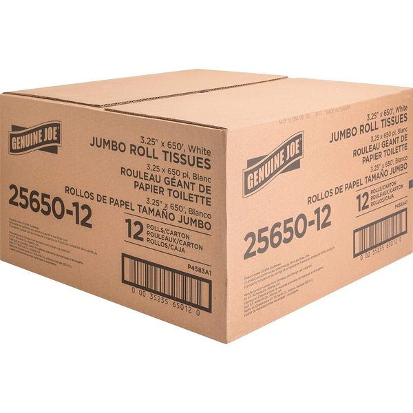 Genuine Joe 2-Ply Jumbo Roll Dispnsr Bath Tissue, Model:Gjo2565012