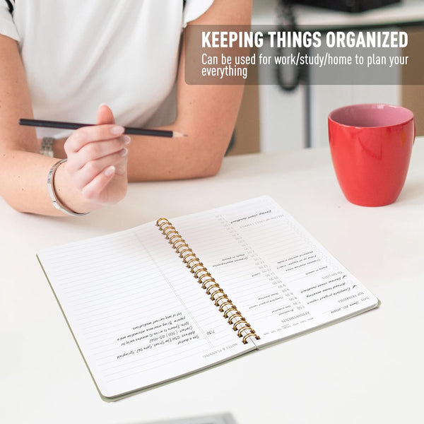 Daily Planner Undated - Simplified to Do List Notebook with Hourly Schedules, Spiral Appointment Organizer, 5.5" X 8.5", Easily Manage Your Tasks