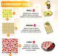 Reusable Beeswax Wrap - 9 Pack Eco-Friendly Beeswax Wraps for Food, Organic, Sustainable, Biodegradable, Zero Waste, Plastic-Free Food Storage, 1L
