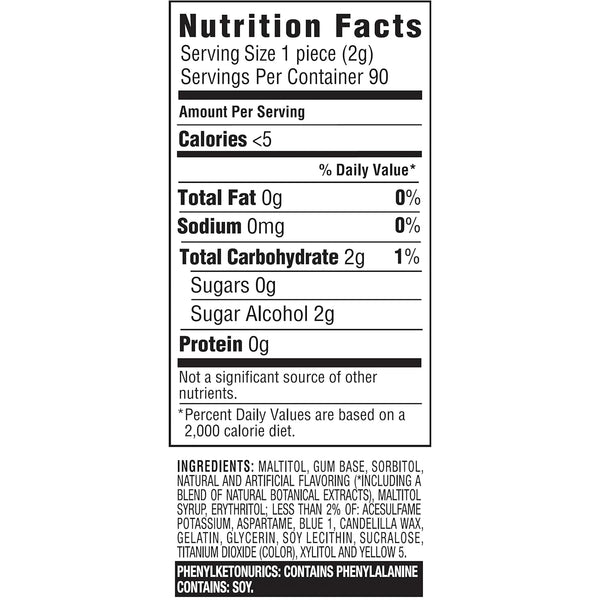 Dentyne Pure Mint with Herbal Accents Sugar Free Gum, 10 Packs of 9 Pieces (90 Total Pieces)