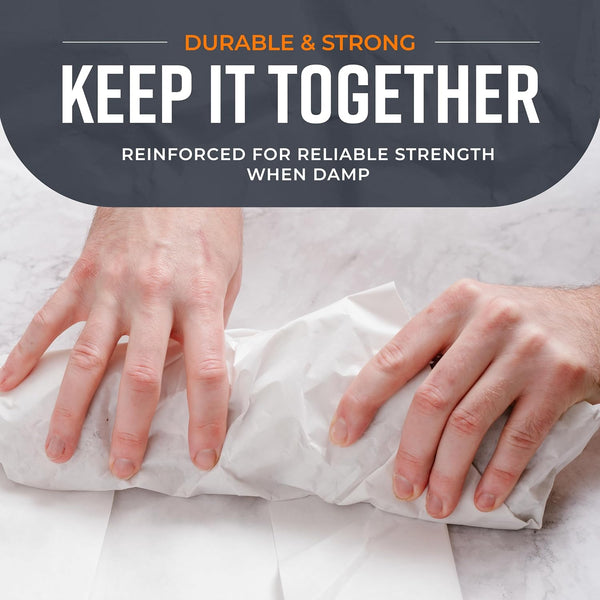 White Kraft Butcher Paper Roll - 18'' X 150' - Versatile & Durable - Ideal for Packaging, Grilling, Smoking Meat and BBQ - Unwaxed & Uncoated