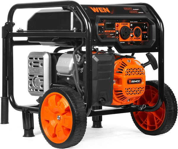 WEN 5600-Watt Portable Generator, 224Cc, Transfer-Switch and Rv-Ready (GN5600)