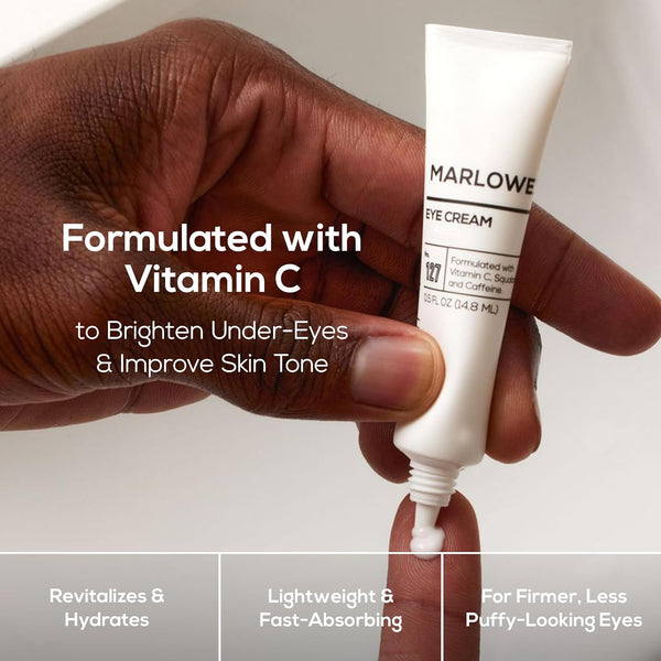 No. 127 Mens Eye Cream with Vitamin C, Caffeine and Moisturizing Squalane for Puffiness, Wrinkles & Dark Circles, Targeted under Eye Skin Care,