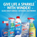 Windex Glass and Window Cleaner Spray Bottle, Packaging Designed to Prevent Leakage and Breaking, Surface Cleaning Spray, Original Blue Scent, 23