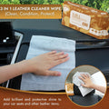 Air Jungles 3In1 Leather Cleaner Wipes 70 Count, Extra Large 8" X 10" Size, Clean Condition Protect Wipes for Vinyl and Leather Apparel Furniture