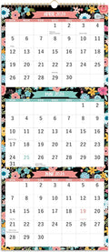 Calendar 2025-2026 - May. 2025 - Jun. 2026, 3 Month Display Wall Calendar (Folded in One Month), 11.3" X 26" (When Opened), Vertical Calendar