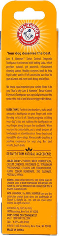 Arm & Hammer for Pets Tartar Control Enzymatic Toothpaste for Dogs Reduces Plaque & Tartar Buildup Safe for Puppies Beef Flavor, 2.5 Ounces Dog