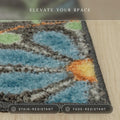 Maples Rugs Reggie Floral Kitchen Rug - Made in USA - Washable, Non Slip Indoor Carpet for Entryway, Foyer, Kitchen, and Bathroom, 1'8 X 2'10,