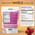 Waka Instant Green Tea Mix, Raspberry Flavored - 100% Tea Leaves, No Additives, Unsweetened Tea Powder in Bulk Pouch â Easy Quick Hot and Iced