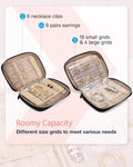 BAGSMART Jewelry Travel Organizer Case for Home Jewelry Organizer Storage Ring Binder Clear Bags Zipper Rolls Pouch for Necklaces, Earrings,
