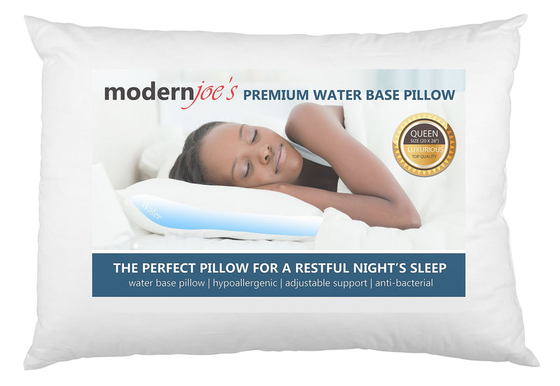 MODERNJOE'S Luxurious Queen Size Water Pillow (20X28), Adjustable Waterbase Pillow (Fiber Fill)