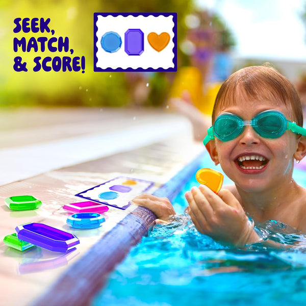 Dan&Darci Pool Gem Hunt Diving Game for Kids - Pools Toys for Kid Ages 6 7 8 9 10 11 12 Year Old - Water Games Swimming Dive Toy - Gifts for